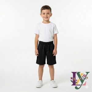 Circo Boys Black Athletic Mesh Shorts Size Small 6/7 Active Gym Play Side Stripe